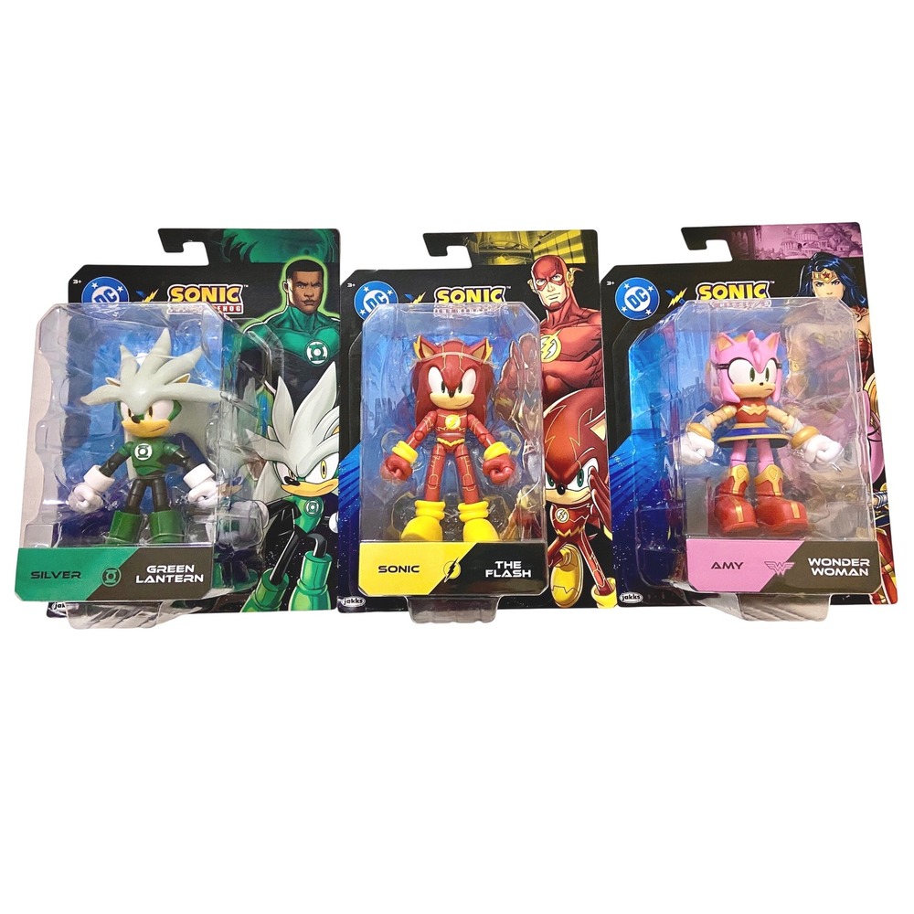 DC X Sonic The Hedgehog GREEN LANTERN/SILVER THE‎ FLASH/SONIC WONDER WOMAN/AMY